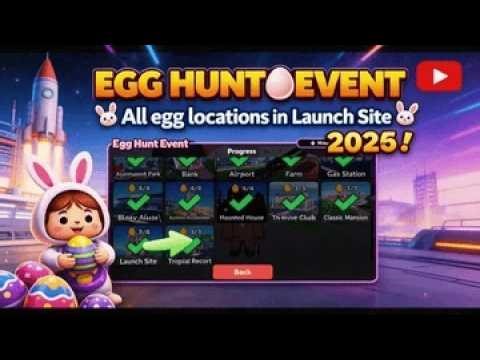 [EVENT🥚] ALL EGG LOCATIONS IN LAUNCH SITE🐰 EGG HUNT EVENT 2026 | DISASTER SURVIVAL 🏝️ ISLAND