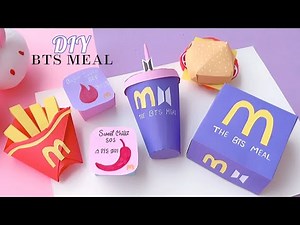 DIY BTS MEAL / handmade BTS meal / how to make bakery set / paper craft / BTS paper craft / DIY