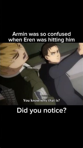 Eren Punches Armin Scene | Attack on Titan Emotional Flashback 😢 | #shorts #attackontitan #fyp