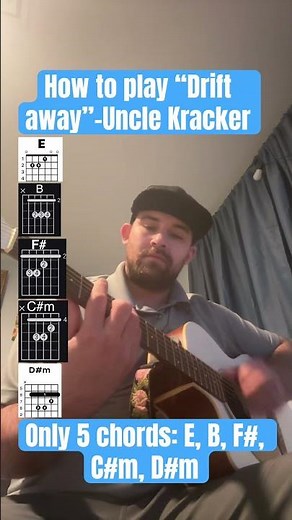 Easy guitar song “Drift away”-Uncle Kracker #guitar #fypシ゚viral #tutorial #musician #fypシ #fypシ゚