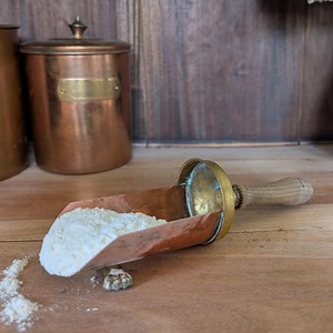 Antique Copper Flour Scoop Wood Handle Heirloom Kitchen Tools - Etsy