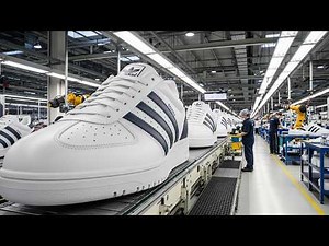 Inside a Adidas shoes production line, showing the full manufacturing process