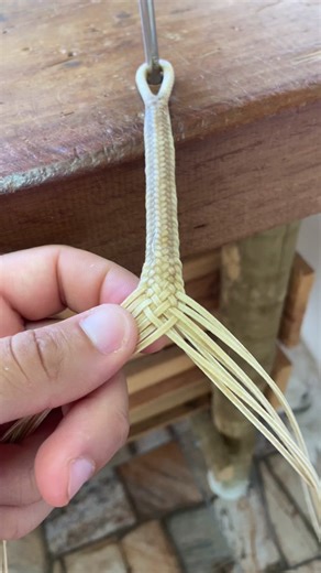 Trança de 16 chilena #arteemcourocru #tentofino #guasqueria #alpaca