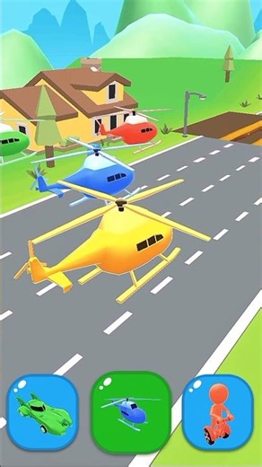 Helicopter Segway Run Racing #shorts #shapeshifting
