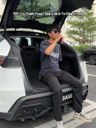 Model Y Juniper Rear Trunk Storage Box | Evbase 20% off: teslaevbase #tesla #modelyjuniper #teslaaccessories #storagebox #teslatok