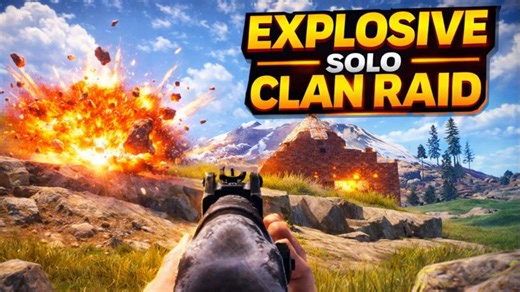 Solo raiding a huge clan base using 20 C4