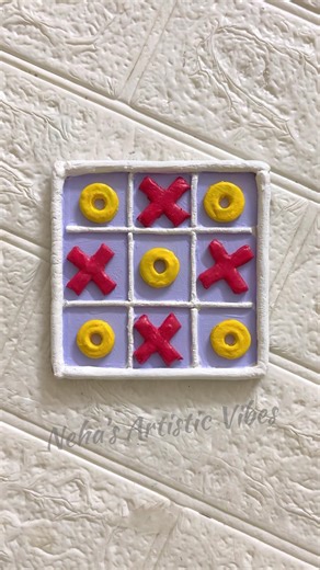 Tic tac toe from Clay #ytshorts #art #diy #viral #mouldit #tictactoe