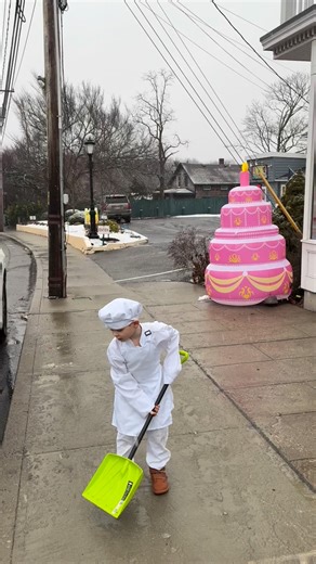 Today was meant to be a day off to spend with him. But he requested to put on his bakers whites and come in and so that’s what we did. Did we actually “work” today? NO! Did he get a thrill helping me unload the car, clear the walk, play with the pretend bakery, choose some candy, chat to real customers and then enjoy finding the baby in the king cake before going to the luncheonette for real food after dessert for breakfast? YES! Work takes us from our kids for long hours. They just want to be l