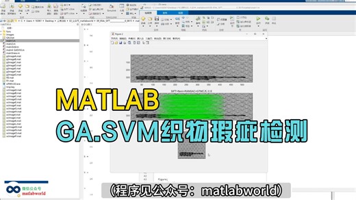 基于遗传优化的SVM织物瑕疵类型识别matlab仿真