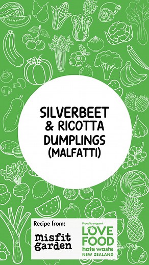 Got silverbeet to use up? Try these easy, cheesy Silverbeet & Ricotta Dumplings (Malfatti) 🌿🧀 Malfatti, meaning "badly made," are simple, misshapen, and delicious—no need for perfection here! Anyone can nail this dish. Try out this delicous recipe from Misfit Garden 😋 INGREDIENTS 500 gram silverbeet, trimmed. Save the stalks for another dish like silverbeet gratin 1 handful of fresh basil leaves, chopped 250g ricotta cheese ( preferably a dry type) 1/3 cup (30g) grated parmesan cheese 1 egg,