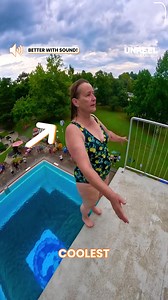62 & fearless: Watch the coolest mom's first 33-foot backflip dive!