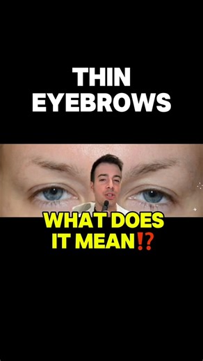 What does it mean thin eyebrows! #brow #eyebrow #skincare #healthy #doctor | Dr Charles MD