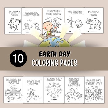 Earth Day Coloring Sheets, Earth Day Activities for Kids, Earth Day Craftivity