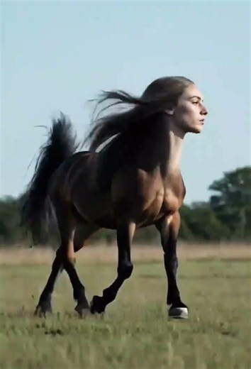 Mystery Creature, Horse with a Woman’s Face Makes a Frantic Dash!
