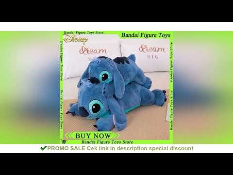 Giant 100cm Disney Stitch Plush Stuffed Doll Blue Kawaii Cartoon Animal Sofa Sleeping Soft Pillow To