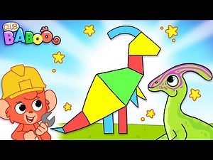 Club Baboo | Scary Dinosaurs | Building a Parasaurolophus | Dinosaurs + kids fun with Club Baboo!