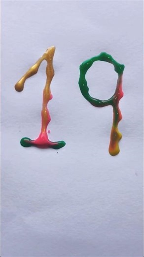 19 number drawing | drops bole magic tale 💧🎨 #shorts #art