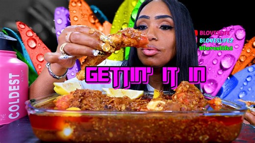 Epic deshelled seafood boil with shoutouts to fans