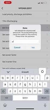 Growatt app controls