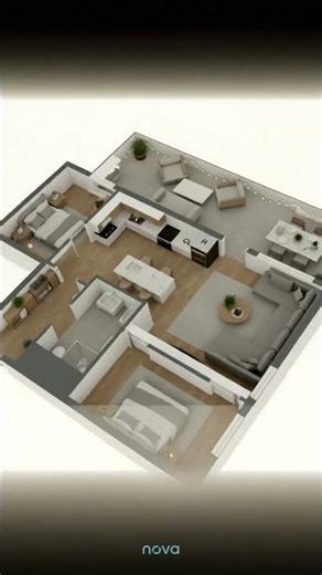 From Drawing to 3D: Axonometric Apartment Walkthrough