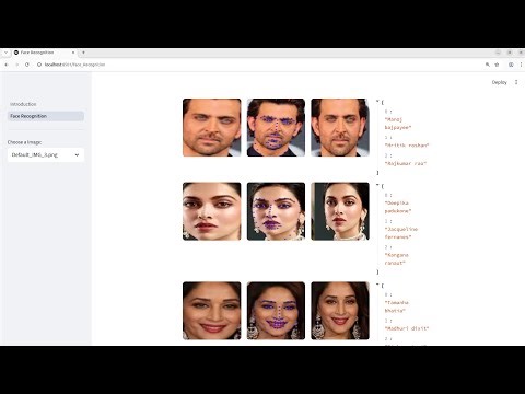 Python FastAPI with Streamlit Face detection, landmark , alignment and recognise