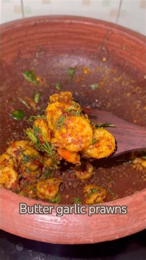 🔥Butter Garlic Prawns Recipe🍤 #youtubeshorts #prawnfry #food #seafooddishes #cooking #teluguvibes