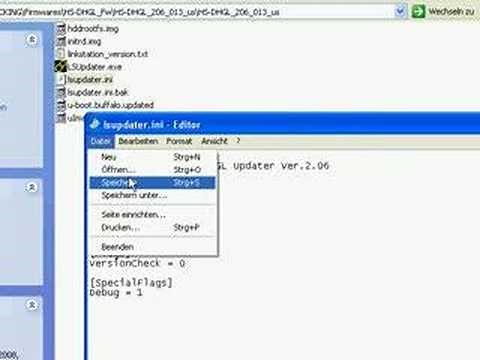 Enable debugmode on buffalo`s lsupdater.exe