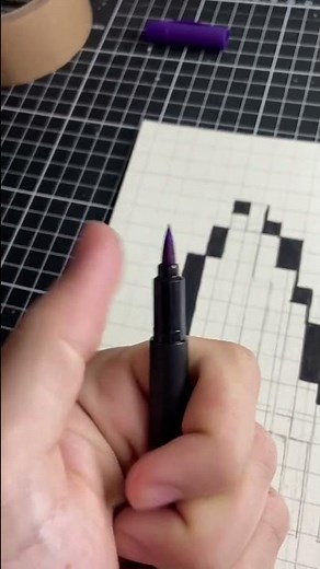 Desafio: Fiz um Desenho em Pixel art, Só que no papel!✍🏻