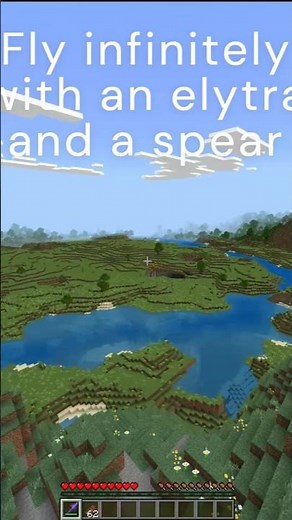 How to fly infinitely with a lunge 3 spear #minecraft