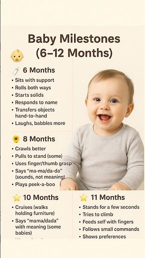 Baby Development Stages | 6 to 12 Months Milestone Guide #babymilestones #babydevelopment