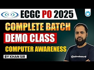 ECGC PO Computer Awareness 2025 | Complete Batch Demo Class | Computer Awareness By Shabaz Khan Sir