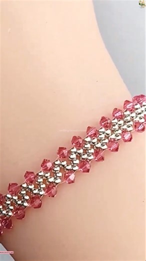 7.5K views · 174 reactions | DIY Simple bracelet using 3mm or 4mm bicone beads  Materials   Swarovski bicone beads #5328 (3mm Indian Pink) 66 pieces  MIYUKI seed beads 11/0(silver)  Magnetic clasp  Beading thread (Fire Line 4LB)  Beading needle (#11) | Wedding Decoration Ideas | Facebook