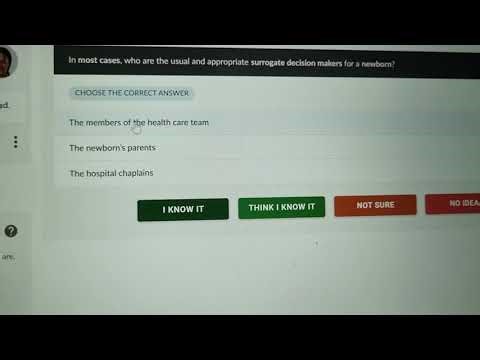 NRP 9th Edition MCQ examination, surrogate decision makers