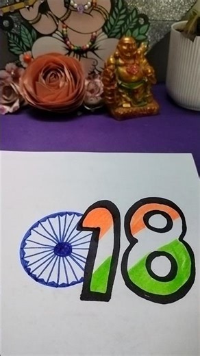 Create very easy and beautiful Indian flag using numbers💞🇮🇳💞