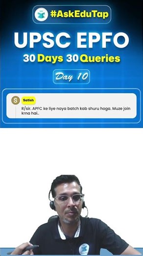 When Will EduTap’s UPSC EPFO APFC New Batch Start?