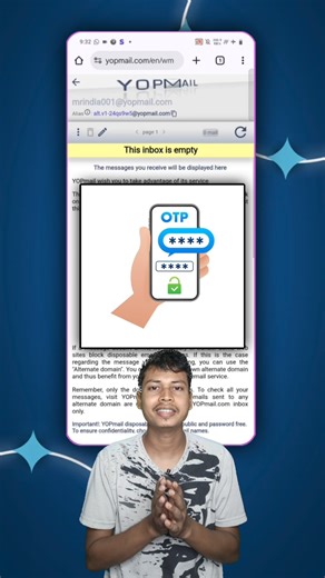 1 click me Temp Mail ID create karo — bina phone number! 🔥🤩 #tempmail