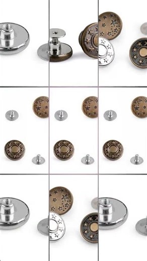 Metāla skrūvējamā džinsu poga Ø17 mm