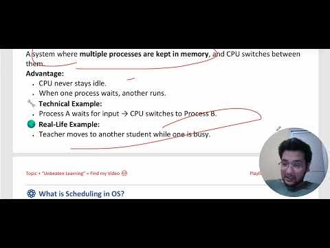 What is CPU Scheduling ? Need, Working, Context Switching, Process control Block,| Unbeaten Learning