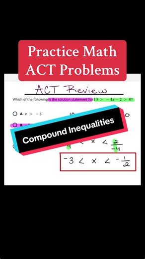 #algebra2easy #math #inequalities #ACTprep #actmath