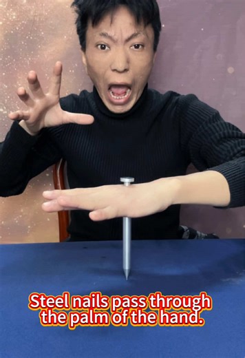 Incredible Hand Trick with Steel Nails