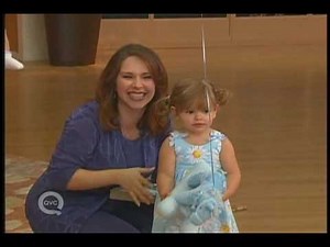 Sharon Faetsch (QVC Host) back from maternity leave. Introduces her family.