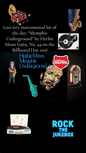 Lost 60’s instrumental hit of the day: “Memphis Underground” by Herbie Mann (1969, No. 44 on the Billboard Hot 100) #herbiemann #instrumental #jazzy #funky #memphisunderground