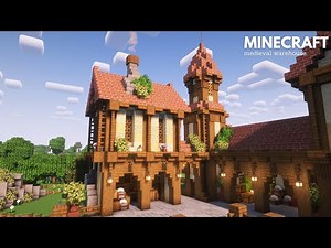 Minecraft: How to build a Medieval Warehouse | Harbor House Tutorial