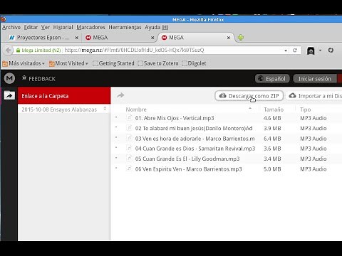 Cómo descargar archivos, mp3, videos, etc de MEGA a tu PC (ejemplo un enlace de canciones)