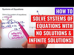 Systems of Equations with No Solutions and Infinitely Many Solutions