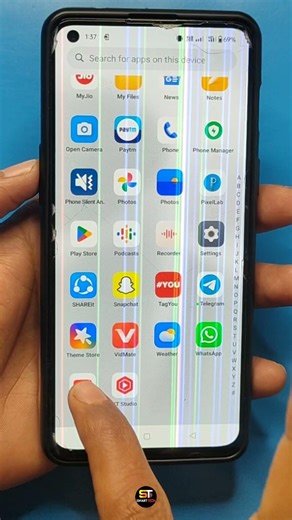 phone ki screen par lines kaise hataye/how to remove black lines on phone screen #shortvideo #shorts