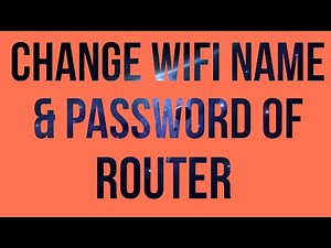 How to change wifi name and password (TP Link Router)