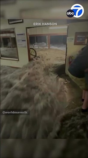 Rogue wave crashes into US Army Base, ripping doors from hinges