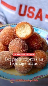 Beignet express au fromage blanc, recette facile et rapide à préparer pour un goûter gourmand 😋 Recette ici 👇🏻 https://www.auxdelicesdupalais.net/beignets-de-carnaval-au-fromage-blanc.html | Aux Délices du Palais