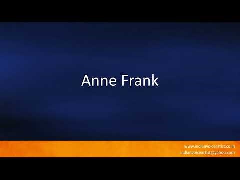 Pronunciation of the word(s) "Anne Frank".